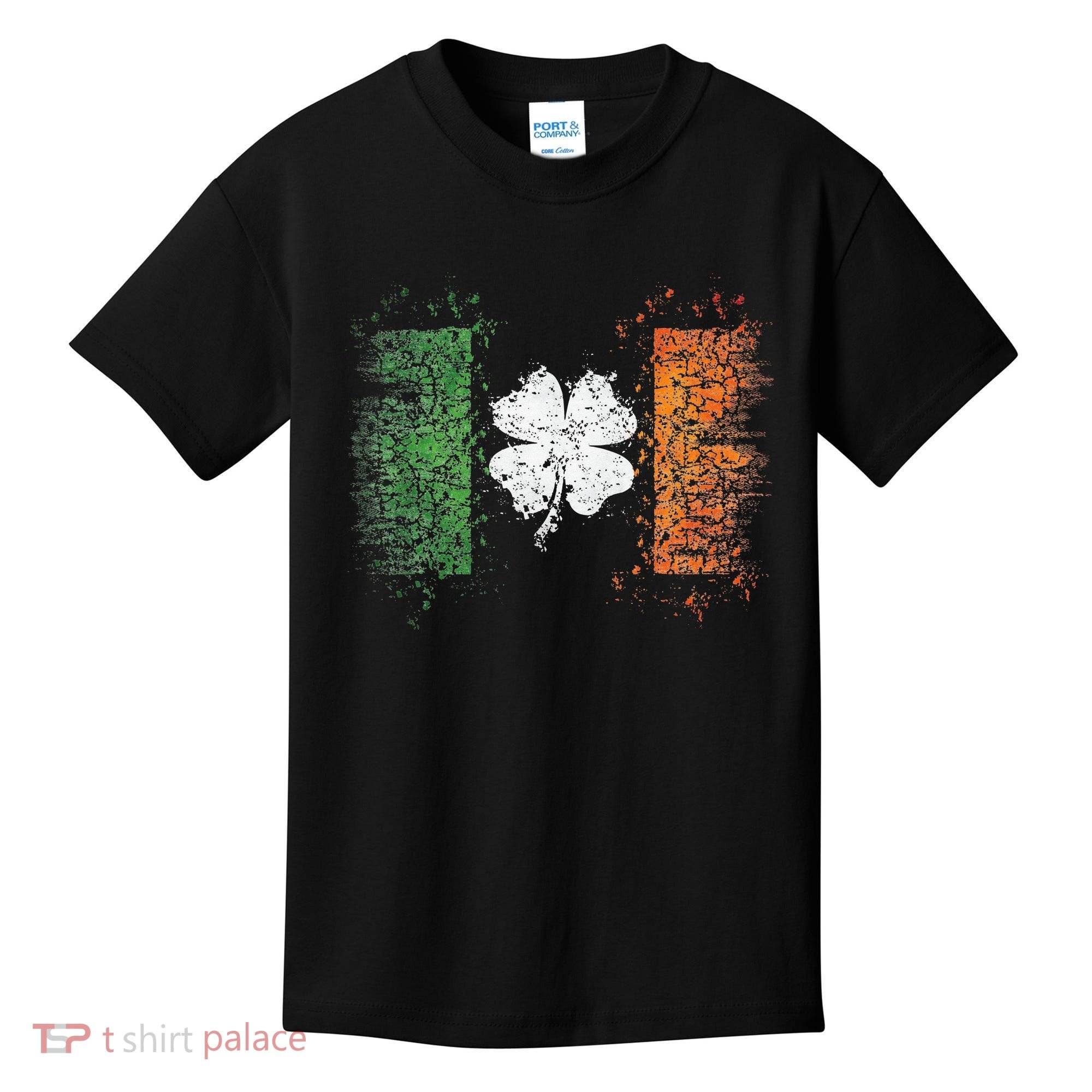 Irish flag Distressed Shamrock ST Patrick's Day Kids T-Shirt