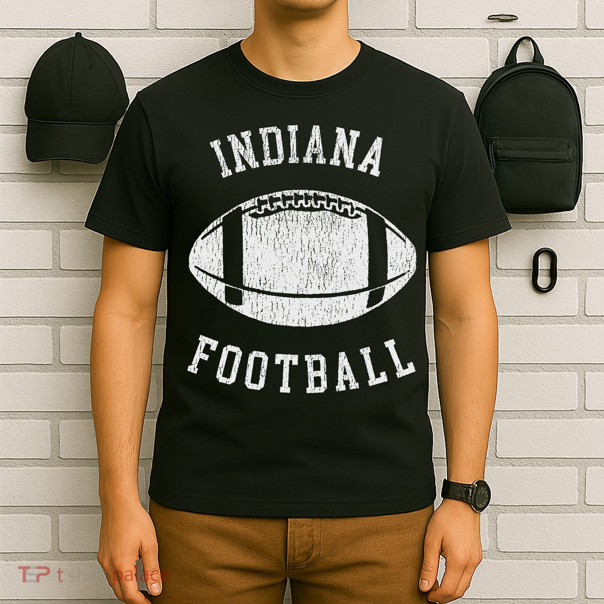 Indiana Football Distressed Vintage 80S Throwback Classic T-Shirt