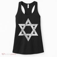 Israel flag distressed Star of David symbol Jewish Israeli  Women's Tank Top thumb 0