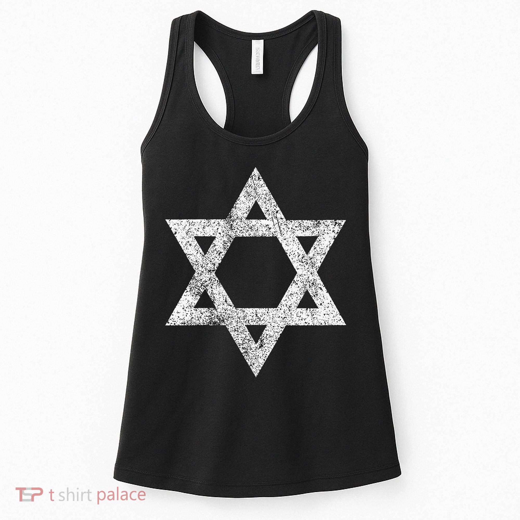 Israel flag distressed Star of David symbol Jewish Israeli  Women's Tank Top