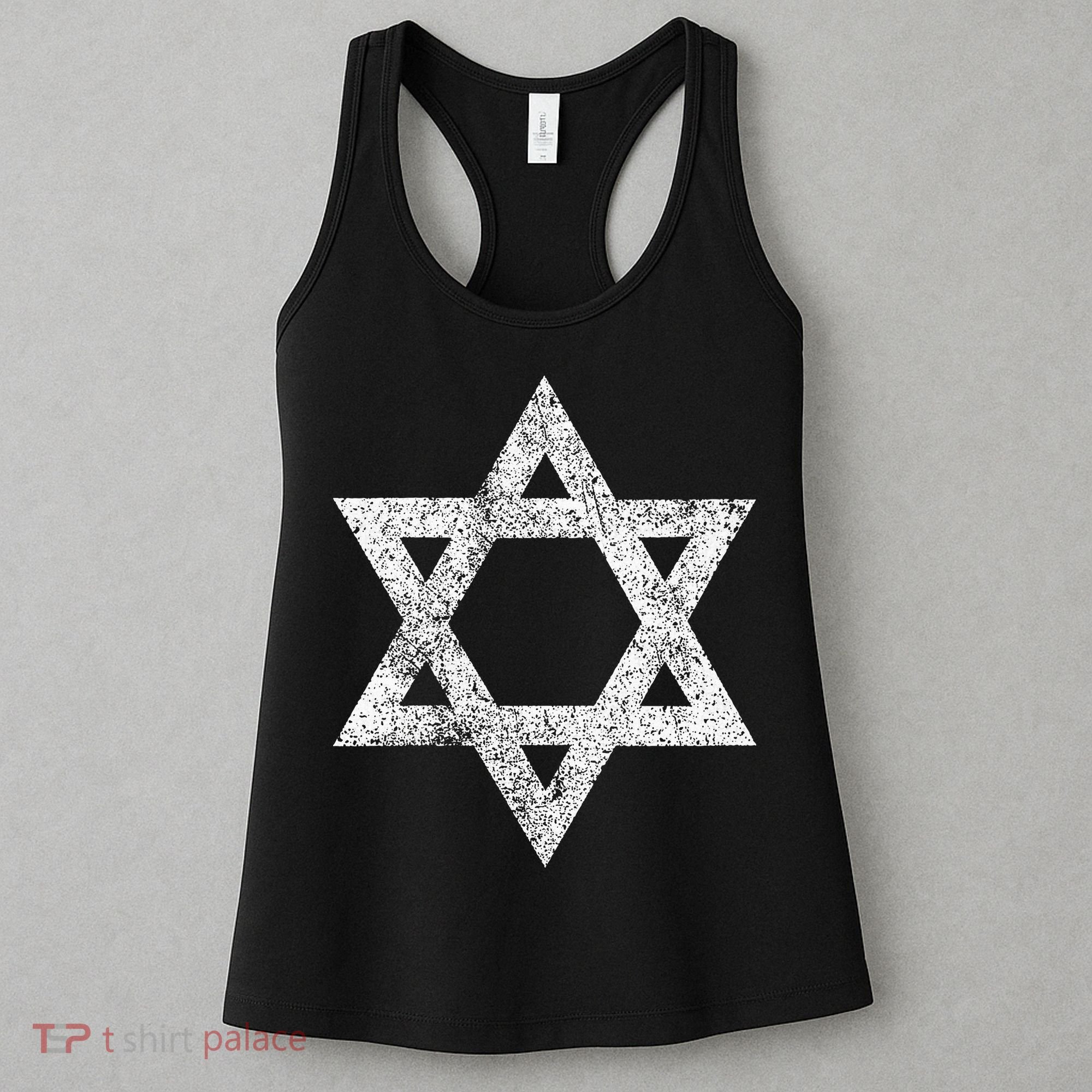 Israel flag distressed Star of David symbol Jewish Israeli  Women's Tank Top