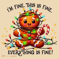 IM Fine Everything Is Fine Gingerbread Christmas Lights Tote Bag thumb 4