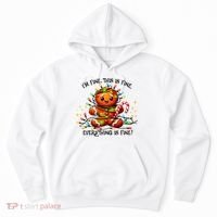 IM Fine Everything Is Fine Gingerbread Christmas Lights Hoodie thumb 0