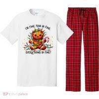 IM Fine Everything Is Fine Gingerbread Christmas Lights Pajama Set thumb 0