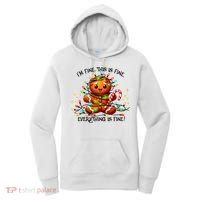 IM Fine Everything Is Fine Gingerbread Christmas Lights Women's Hoodie thumb 0