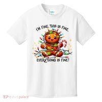 IM Fine Everything Is Fine Gingerbread Christmas Lights Kids T-Shirt thumb 0