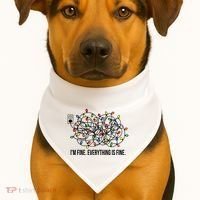 IM Fine. Everything Is Fine. USA-Made Doggie Bandana thumb 1