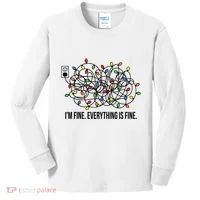 IM Fine. Everything Is Fine. Kids Long Sleeve Shirt thumb 0