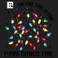 I’M Fine Everything Is Fine Tangled Christmas Lights Women's Sweatshirt thumb 2