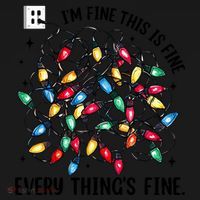 I’M Fine Everything Is Fine Tangled Christmas Lights Tote Bag thumb 4