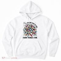 I’M Fine Everything Is Fine Tangled Christmas Lights Hoodie thumb 0