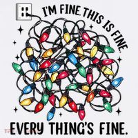 I’M Fine Everything Is Fine Tangled Christmas Lights Tank Top thumb 6