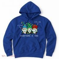 ItS Fine Everything Is Fine Xmas Lights Gnome Christmas Hoodie thumb 0