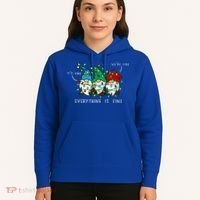 ItS Fine Everything Is Fine Xmas Lights Gnome Christmas Hoodie thumb 5