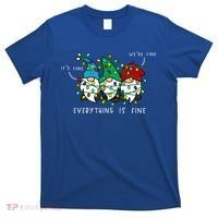 ItS Fine Everything Is Fine Xmas Lights Gnome Christmas T-Shirt thumb 0
