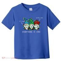 ItS Fine Everything Is Fine Xmas Lights Gnome Christmas Toddler T-Shirt thumb 0