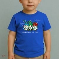 ItS Fine Everything Is Fine Xmas Lights Gnome Christmas Toddler T-Shirt thumb 2