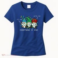 ItS Fine Everything Is Fine Xmas Lights Gnome Christmas Women's T-Shirt thumb 0
