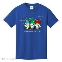 ItS Fine Everything Is Fine Xmas Lights Gnome Christmas Kids T-Shirt thumb 0