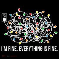 I'm Fine Everything Is Fine Funny Christmas Lights Mousepad thumb 1
