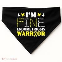 I'm Fine Endo Warrior Endometriosis Awareness Disease USA-Made Doggie Bandana thumb 0