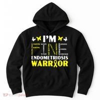 I'm Fine Endo Warrior Endometriosis Awareness Disease Hoodie thumb 0