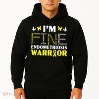 I'm Fine Endo Warrior Endometriosis Awareness Disease Hoodie thumb 2