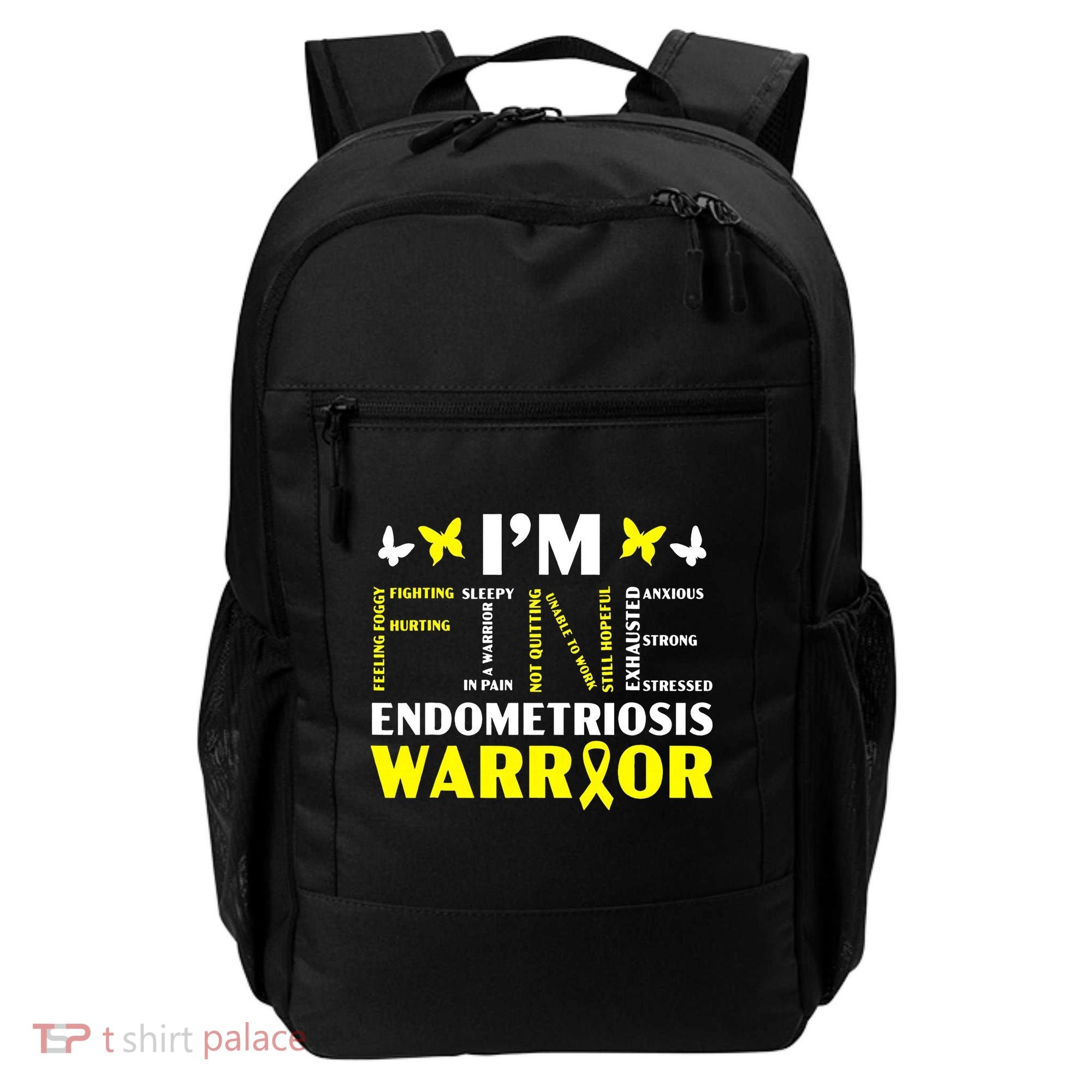 I'm Fine Endo Warrior Endometriosis Awareness Disease Backpack