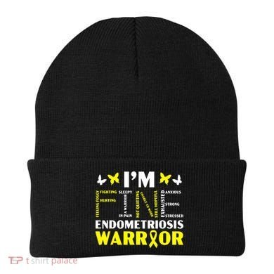 I'm Fine Endo Warrior Endometriosis Awareness Disease Beanie