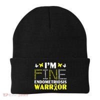 I'm Fine Endo Warrior Endometriosis Awareness Disease Beanie thumb 0