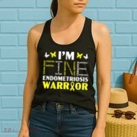 I'm Fine Endo Warrior Endometriosis Awareness Disease Women's Tank Top thumb 2