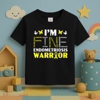 I'm Fine Endo Warrior Endometriosis Awareness Disease Toddler T-Shirt thumb 3