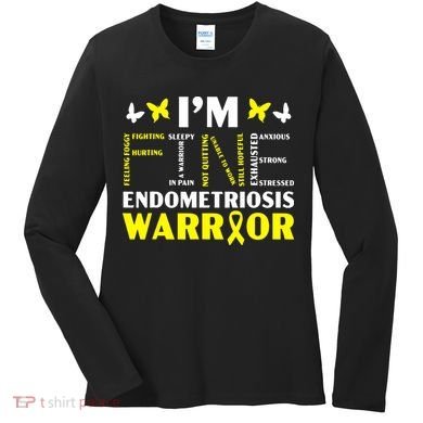 I'm Fine Endo Warrior Endometriosis Awareness Disease Women's Long Sleeve Shirt