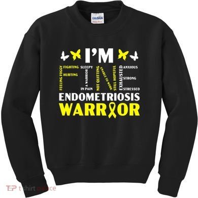 I'm Fine Endo Warrior Endometriosis Awareness Disease Kids Sweatshirt