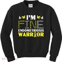 I'm Fine Endo Warrior Endometriosis Awareness Disease Kids Sweatshirt thumb 0