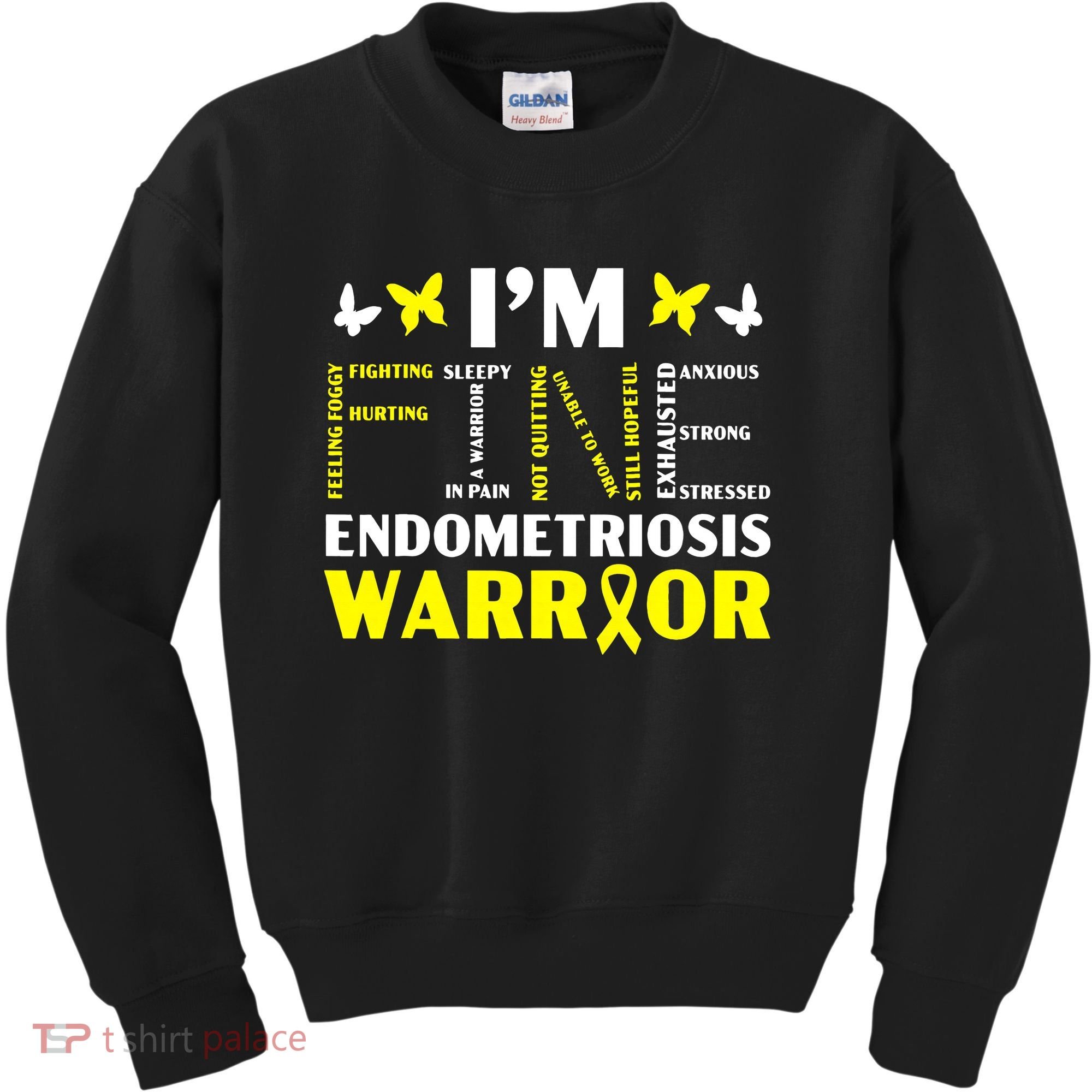 I'm Fine Endo Warrior Endometriosis Awareness Disease Kids Sweatshirt