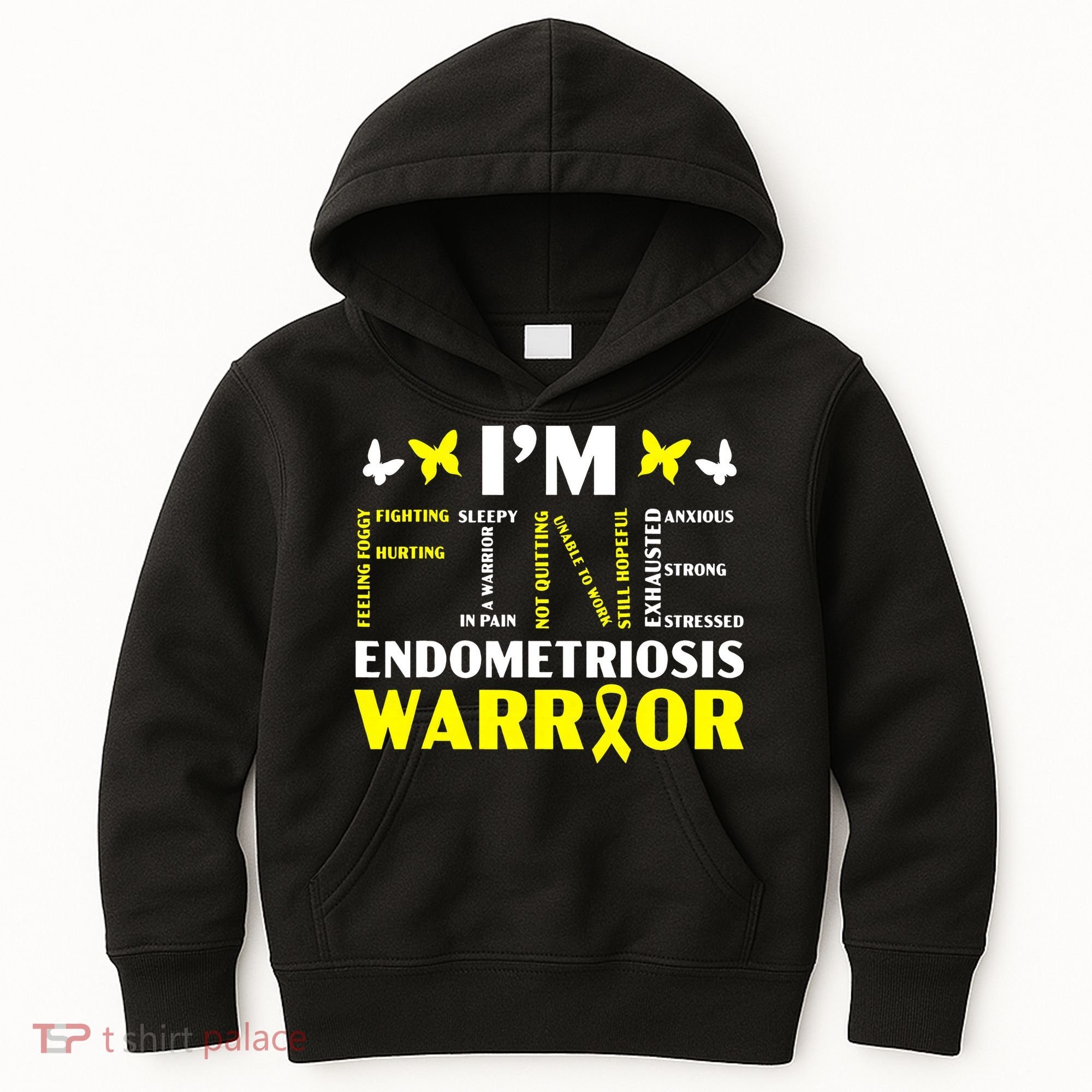 I'm Fine Endo Warrior Endometriosis Awareness Disease Kids Hoodie
