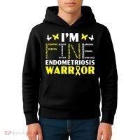 I'm Fine Endo Warrior Endometriosis Awareness Disease Kids Hoodie thumb 4
