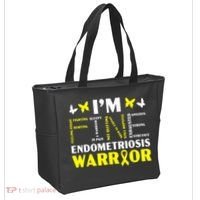 I'm Fine Endo Warrior Endometriosis Awareness Disease Tote Bag thumb 2