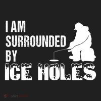 Ice Fishing Funny I Am Surrounded By Ice Holes Gift Great Gift Beanie thumb 2