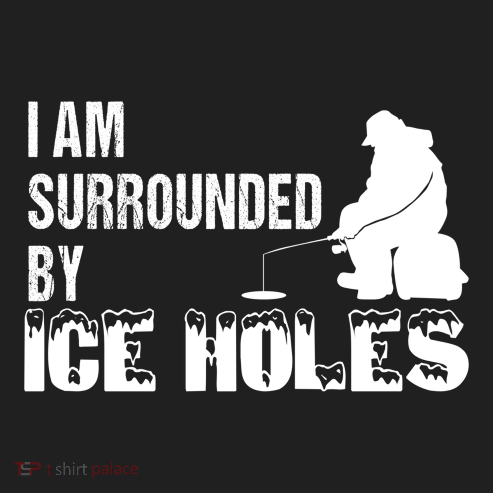 Ice Fishing Funny I Am Surrounded By Ice Holes Gift Great Gift Golf Towel