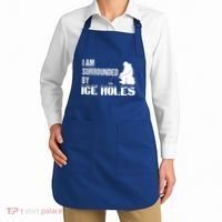 Ice Fishing Funny I Am Surrounded By Ice Holes Gift Great Gift Apron thumb 2
