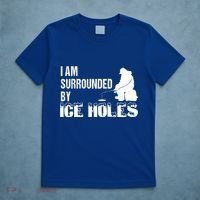 Ice Fishing Funny I Am Surrounded By Ice Holes Gift Great Gift T-Shirt thumb 5