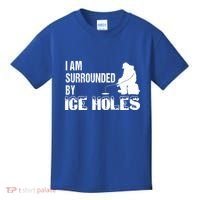 Ice Fishing Funny I Am Surrounded By Ice Holes Gift Great Gift Kids T-Shirt thumb 0