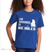 Ice Fishing Funny I Am Surrounded By Ice Holes Gift Great Gift Kids T-Shirt thumb 2