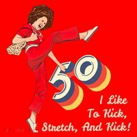 I’m Fifty five-oh 50 Funny Sally Kick Lady O’Malley Birthday Santa Hat thumb 1