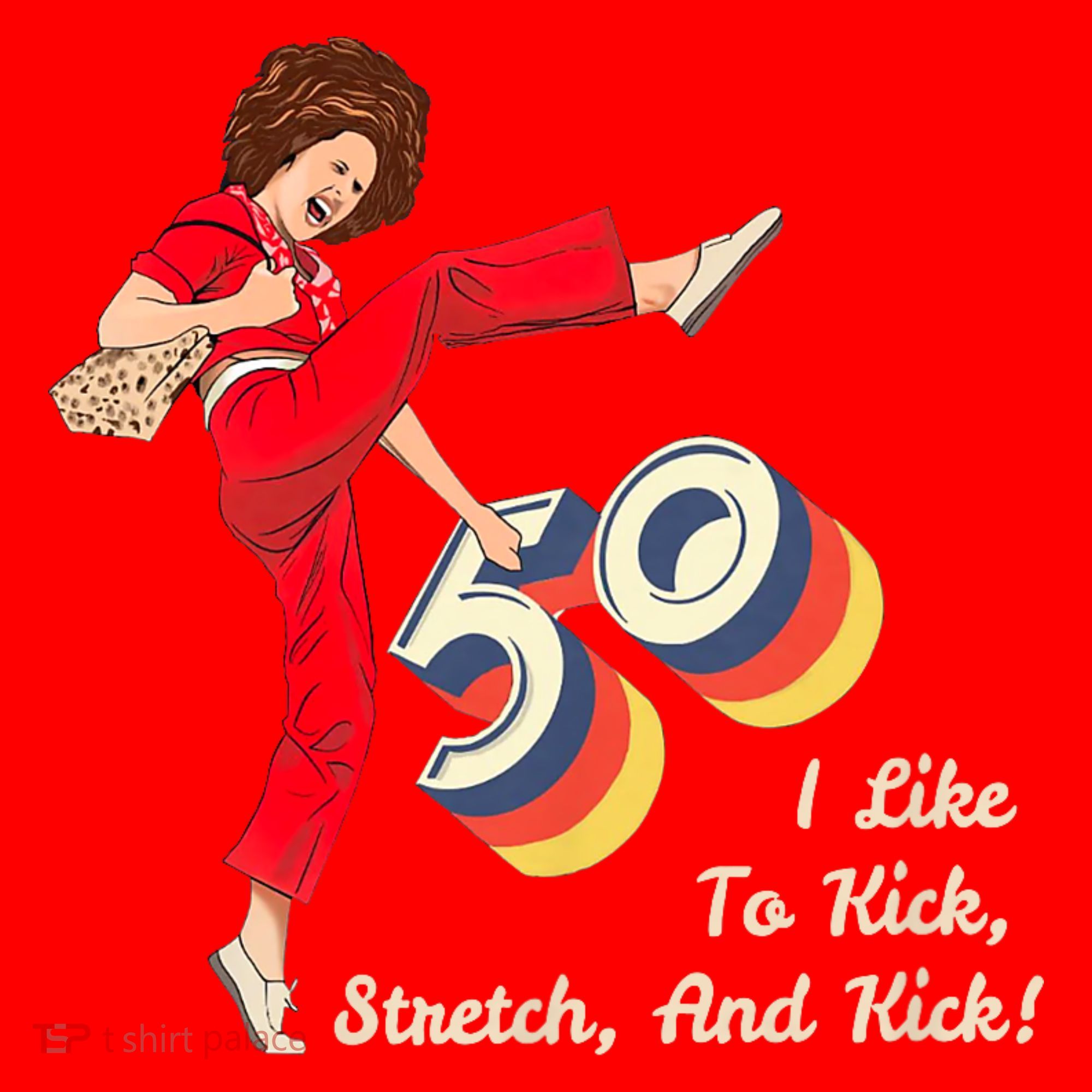 I’m Fifty five-oh 50 Funny Sally Kick Lady O’Malley Birthday Santa Hat