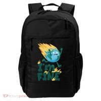 I'm Fine Funny Earth Day Climate Change Backpack thumb 0