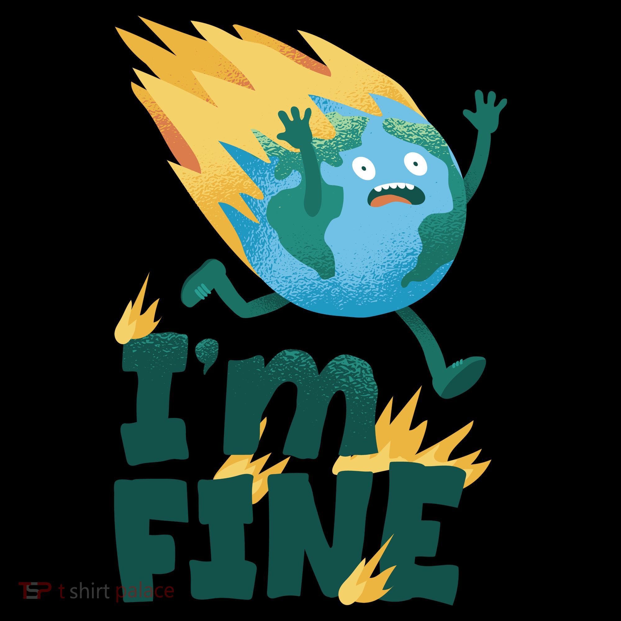 I'm Fine Funny Earth Day Climate Change Toddler Hoodie