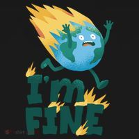 I'm Fine Funny Earth Day Climate Change Tote Bag thumb 4